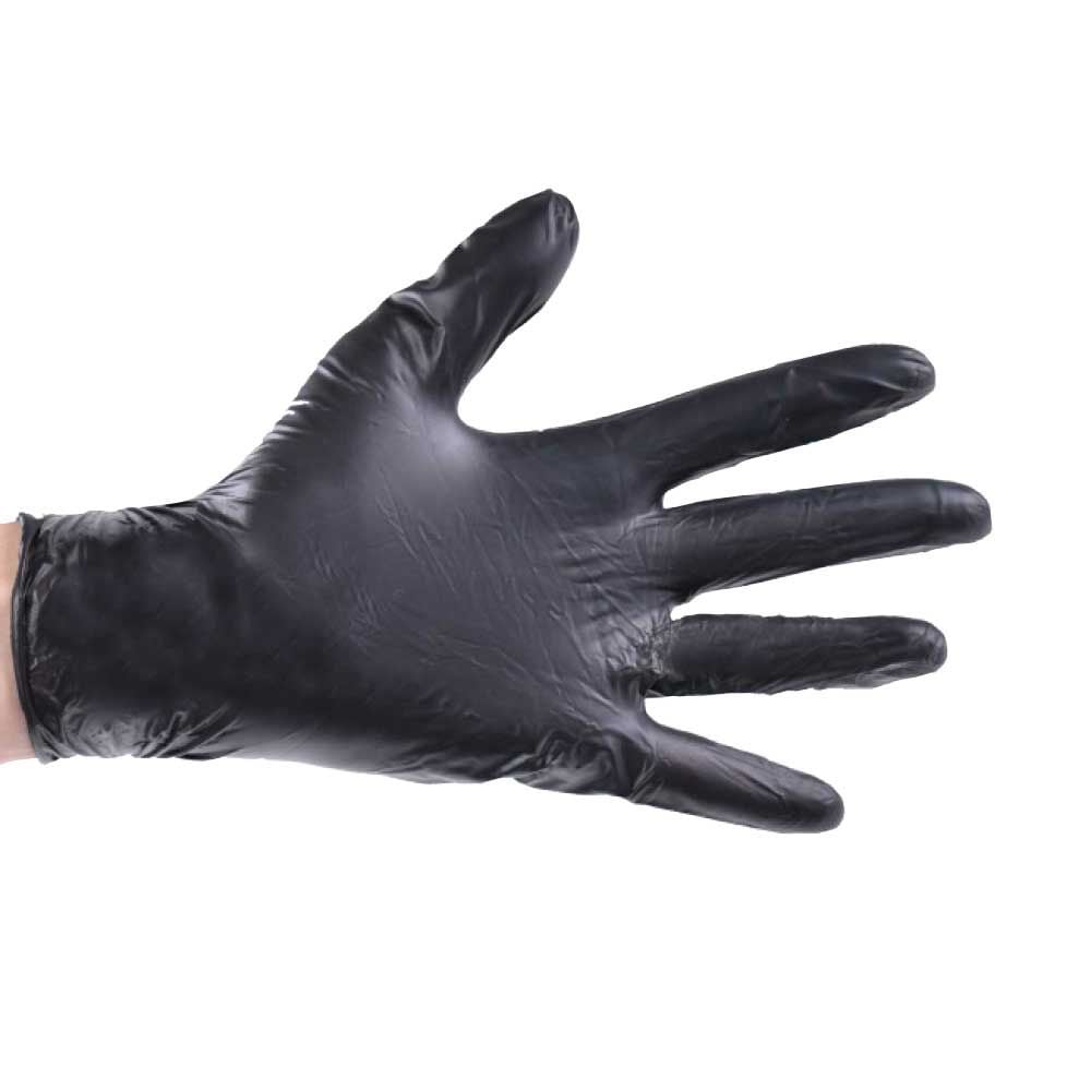 HANSKA Pack De 500 Guantes De Nitrilo Negros Sin Polvo – Desechables Y Ambidiestros Para Uso Médico Y Alimentario (Talla XS)