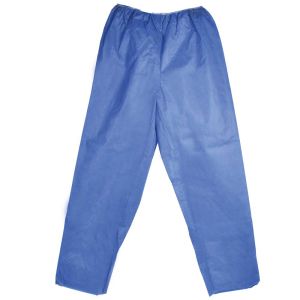 Pantalón sanitario desechable de tejido sin tejer azul