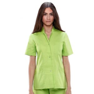 Chaqueta sanitaria mujer algodón Mebaline-Tex broches lima