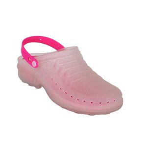 Zueco sanitario WOCK modelo CLOG versión Transparent - fucsia