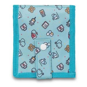 Organizador de bolsillo de enfermería KEEN'S estampado azul
