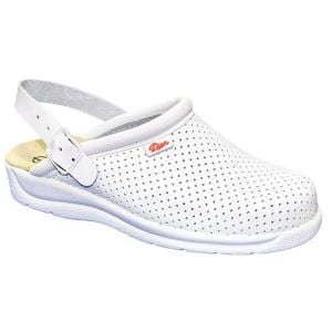 Zueco sanitario DIAN modelo PISA con correa color blanco