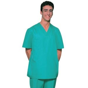 Casaca sanitaria algodón unisex Ánade verde