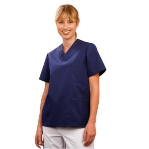 Casaca sanitaria algodón unisex Ánade azul marino