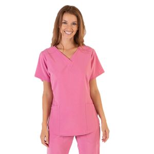 Casaca sanitaria mujer microfibra 360 Garys Rosalía rosa