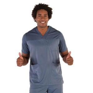 Casaca sanitaria hombre peach Garys Izan azul petróleo