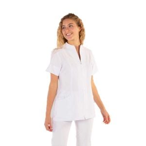 Casaca sanitaria mujer microfibra 360 Garys Yanira blanco