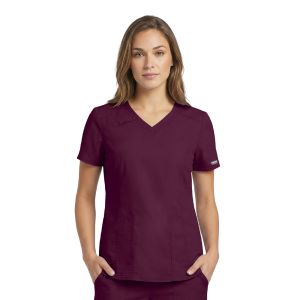 Casaca sanitaria mujer WW4710 vino Core Stretch Cherokee