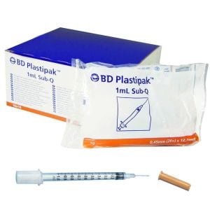Jeringa de 1ml BD SUBQ con aguja 26G 13x0,45mm