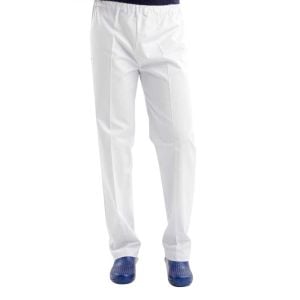 Pantalón sanitario algodón unisex Ánade blanco
