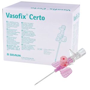 Catéter intravenoso Bbraun Vasofix Certo con aletas