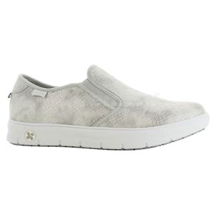 Zapato sanitario OXYPAS modelo SELINA versión cocodrilo plata