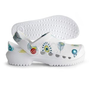 Zueco sanitario SCHUZZ PROTEC PRINT mujer Plume de Paon
