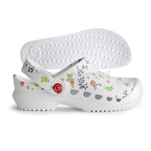 Zueco sanitario SCHUZZ PROTEC PRINT mujer Liberty sur blanc